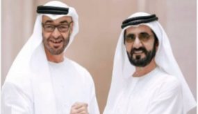 الشيخ محمد بن راشد يستقبل العام الجديد بأبيات شعر وصورة مع ولي عهد أبو ظبي