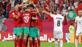 المغرب يهزم فلسطين بأربعة 