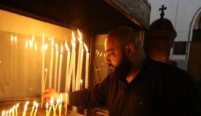 صور.. بدء احتفالات عيد الميلاد فى كنيسة المهد بمدينة بيت لحم
