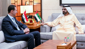 محمد بن راشد ومحمد بن زايد يستقبلان الرئيس السوري