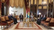 بارزاني والحلبوسي والخنجر يناقشون تطورات الأوضاع فى العراق