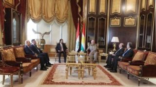 بارزاني والحلبوسي والخنجر يناقشون تطورات الأوضاع فى العراق
