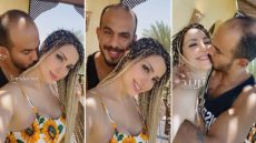 زوج نسرين طافش يرد على متابع انتقد ملابس زوجته ووصفها بـ “غير مستورة”