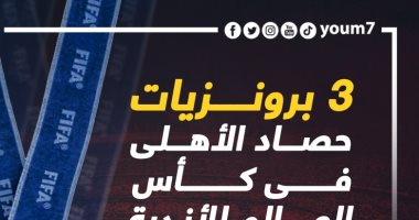 3 ميداليات برونزية حصاد الأهلى فى كأس العالم للأندية.. إنفو جراف