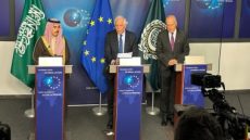 أبو الغيط يلتقى وزير الخارجية السعودي وممثل السياسة الخارجية الأوروبية ببروكسيل
