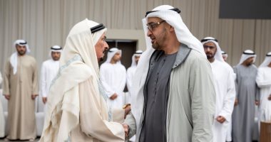 رئيس دولة الإمارات يتقبل التعازى فى والده زوجته الشيخة مريم الفلاسى