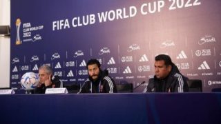 لقطات من المؤتمر الصحفى للنادى الأهلى قبل مواجهه ريال مدريد