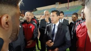وزير الرياضة يؤازر المنتخب الأولمبى بمعسكره قبيل مباراته المرتقبة أمام زامبيا