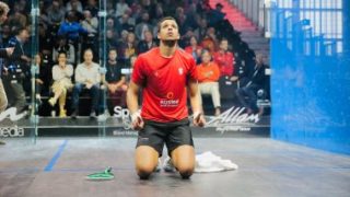مصطفى عسل بطل اسكواش الأهلى يحتفل بعيد ميلاده الـ 22