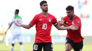 المنتخب الأوليمبي يتقدم بهدف محمد شحاته على غينيا فى الدقيقة 8