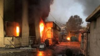 انفجار قنبلة على جسر للمشاة فى أربيل بالعراق