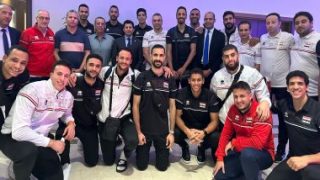 وزير الرياضة يستقبل بعثة منتخب الطائرة بعد تأهله لأولمبياد باريس