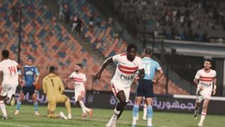 كواليس جلسة معتمد جمال مع سامسون أكينولا بعد التهديف فى شباك بيراميدز
