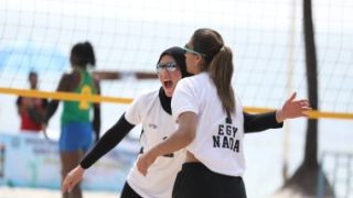 منتخب الطائرة الشاطئية للسيدات يهزم رواندا فى التصفيات الأفريقية بكينيا