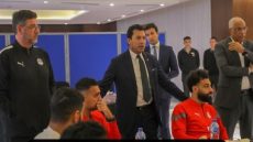 وزير الرياضة يزور معسكر المنتخب قبل السفر إلى كوت ديفوار